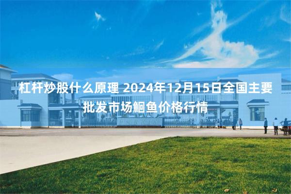 杠杆炒股什么原理 2024年12月15日全国主要批发市场鮰鱼价格行情