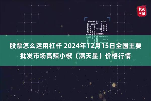 股票怎么运用杠杆 2024年12月15日全国主要批发市场高辣小椒（满天星）价格行情