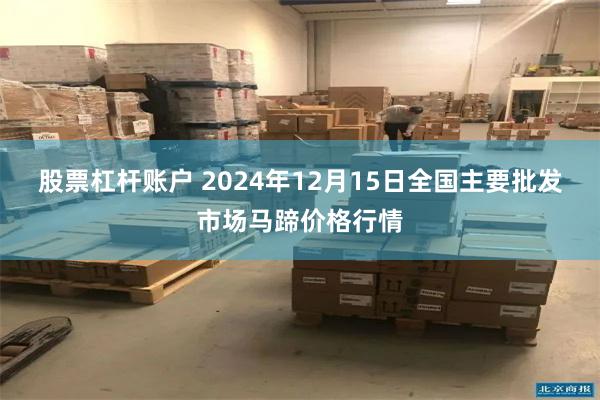 股票杠杆账户 2024年12月15日全国主要批发市场马蹄价格行情