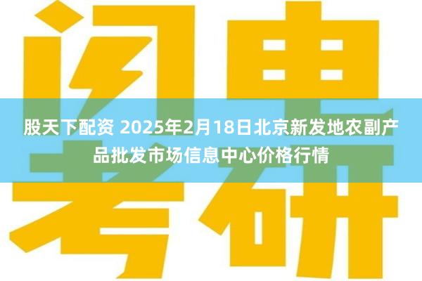 股天下配资 2025年2月18日北京新发地农副产品批发市场信息中心价格行情