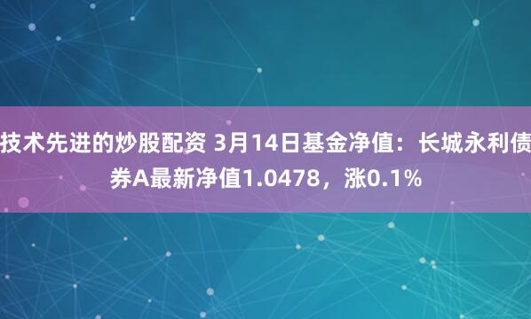 技术先进的炒股配资 3月14日基金净值：长城永利债券A最新净值1.0478，涨0.1%